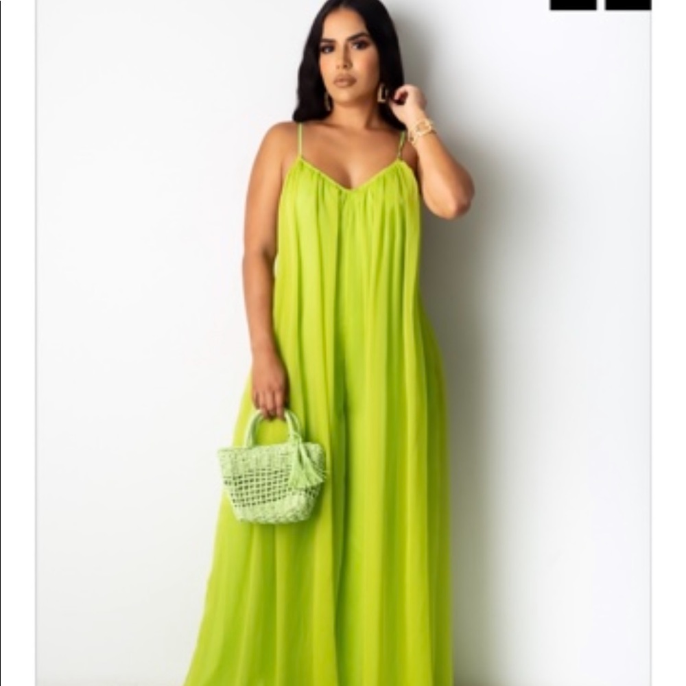 Green flow jumpsuit